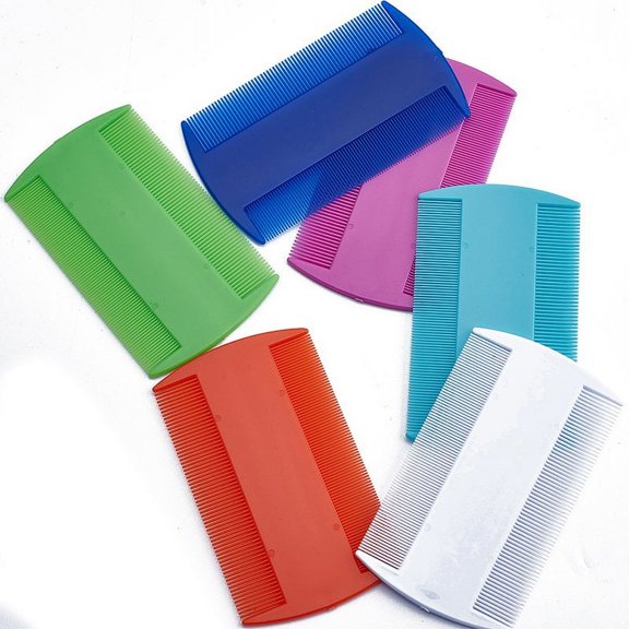 AMERTEER Ensemble de 4 Pcs Plastique Double Face Dents Fines Tête Poux Poils Animal de Compagnie Chat Chien Fournitures de Nettoyage