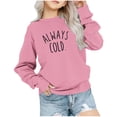 thumbnail image 1 of Hauts à Manches Longues pour Bébé en Liquidation Chandail à Col Rond Surdimensionné pour Filles Mode pour Enfants Chandail à Manches Longues à Enfiler Hauts 1-12 Ans Chandail pour Nourrisson Roses 1-2T, 1 of 6