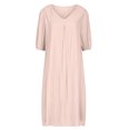 thumbnail image 4 of EQWLJWE Robes d'Été pour Femmes 2023 Robe Longue Plissée Décontractée à Manches Mi-Longues en Coton et Lin pour Femmes 2023, 4 of 6
