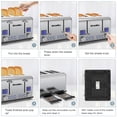 thumbnail image 4 of Toaster 4 Slice, Bagel Stainless Toaster with LCD Timer, Extra Wide Slots, Dual Screen, Removal Crumb Tray (Stainless steel), 4 of 9