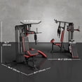 thumbnail image 3 of Soozier Multi Home Gym Equipment, Workout Station with 143lbs Weight Stack, 3 of 10