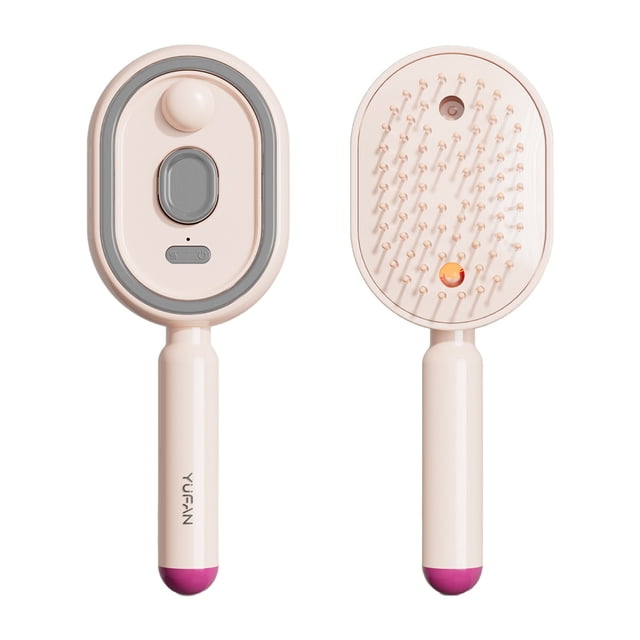 5 In 1 Air Cushion Brush Electric Spray Hair Cushion Comb Electric Spray Air Cushion Massage Comb Self-Clean Rechargeable Steam Brush with Detangling Comb
