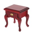 thumbnail image 2 of Miniature Wood Bedside Table Mini Night Table Adornment Mini House Furnishing, 2 of 6