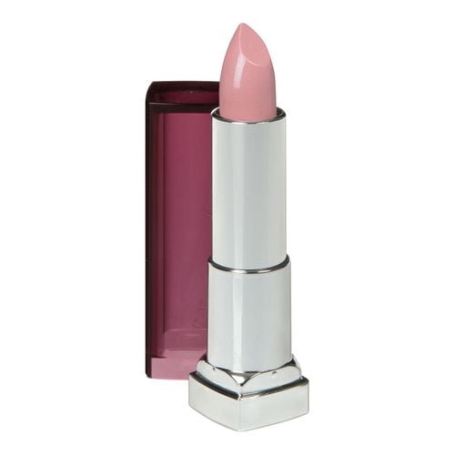 Maybelline New York Colour Sensational Vivids Lipstick in soft pink with creamy texture, in a shiny silver tube and translucent dark pink cap, delivering vibrant lip colour and a sensuous honey nectar finish, ideal for quick, bold lip makeup.