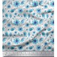 thumbnail image 1 of Soimoi polyester Crepe Fabric Leaves & Cosmos Floral Print Fabric by Yard 42 Inch Wide, 1 of 3