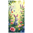 thumbnail image 3 of Cute Cartoon Rabbit Floral Decoration Spring Theme Backdrop Banner Birthday Party Supplies Photography Props Easter Wall Hanging Backdrop, 3 of 4