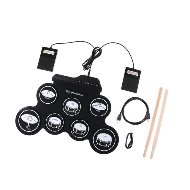 Tachiuwa Hand Roll Drum Set Electronic Percussion Instrument Portable Electronic Drum