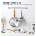 thumbnail image 4 of Koch Systeme CS 8+10+12 Inch Stainless Steel Frying Pan Set with Bakelite Handle, 4 of 4