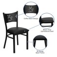 thumbnail image 3 of Bowery Hill Coffee Back Metal Dining Chair in Black, 3 of 8