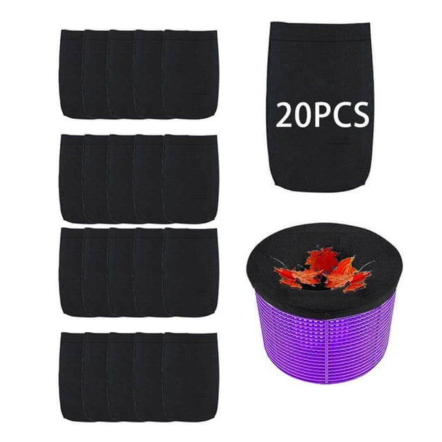 Vaidha Pool Skimmer Filter Socks For Above Ground And Inground Pool Skimmer Basketnets Fine Mesh Screen Socks For Pool Skimmer Basket 20pcs