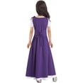 thumbnail image 2 of Mufeng Girls Medieval Renaissance Vintage Dress Velvet Robe Gown Renaissance Cosplay Halloween Party Dress Dark Purple 10, 2 of 7