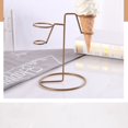 thumbnail image 4 of Oleegame 1PC Spoon And Lid Rest Ice Holder Stand With Base Single Hole To Display Snow Hand Popcorn Candy French Fries Sweets Savory Gold, 4 of 9