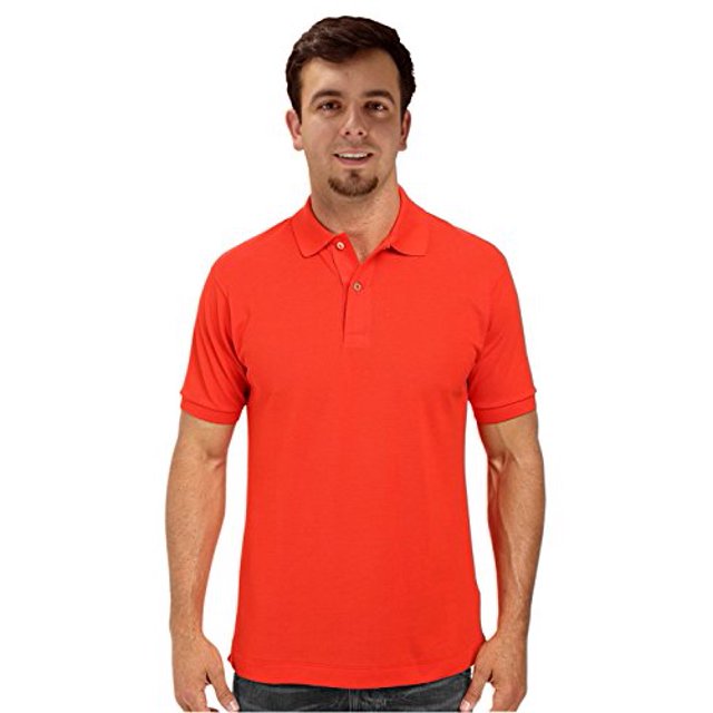 Peach Couture Mens Short Sleeve Classic Pique Polo Shirt