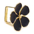thumbnail image 2 of Daisy Black and Gold Napkin Ring, Set of 4, 2 of 3