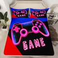 thumbnail image 2 of Erosebridal Gradient Gamepad Print Sheet Set Queen, Teens Gamer Bedding Sets Queen Size, Gaming Theme Room Decor 4pcs, 2 of 7