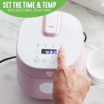 thumbnail image 4 of GreenLife Healthy Ceramic Nonstick 4-Cup Rice Oats and Grains Cooker, PFAS-Free, Dishwasher Safe Parts, Pink, 4 of 10