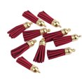 thumbnail image 2 of 10 Pcs Porte-Clés Breloques Décorations à Franges Accessoires de Recherche Accessoires de Bricolage Accessoires de Fabrication de Bijoux à Franges pour Bricolage Rouge Foncé, 2 of 6