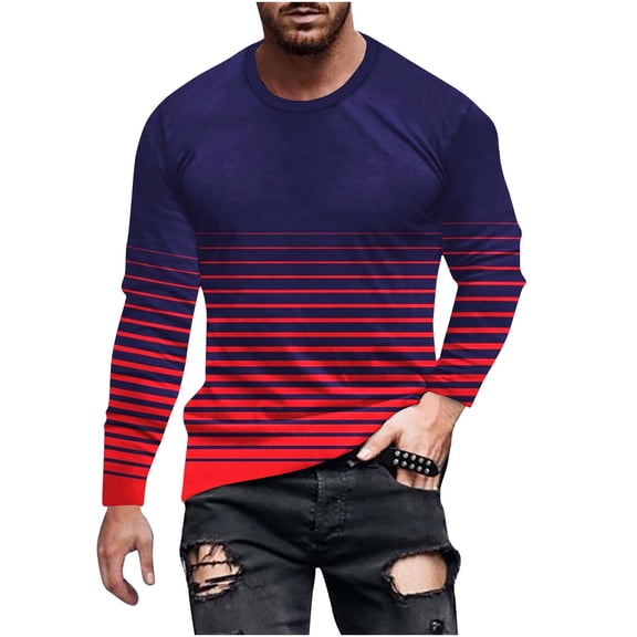 Birdeem Nouvelle Mode Décontractée T-Shirt de Sport à Manches Longues pour Homme Blouses et Chemises à Col Rond à Manches Longues