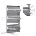 thumbnail image 3 of HOMCOM Armoire Mince de Rangement pour Chaussures avec 3 Tiroirs Basculants pour 12 Paires de Chaussures, 3 of 10
