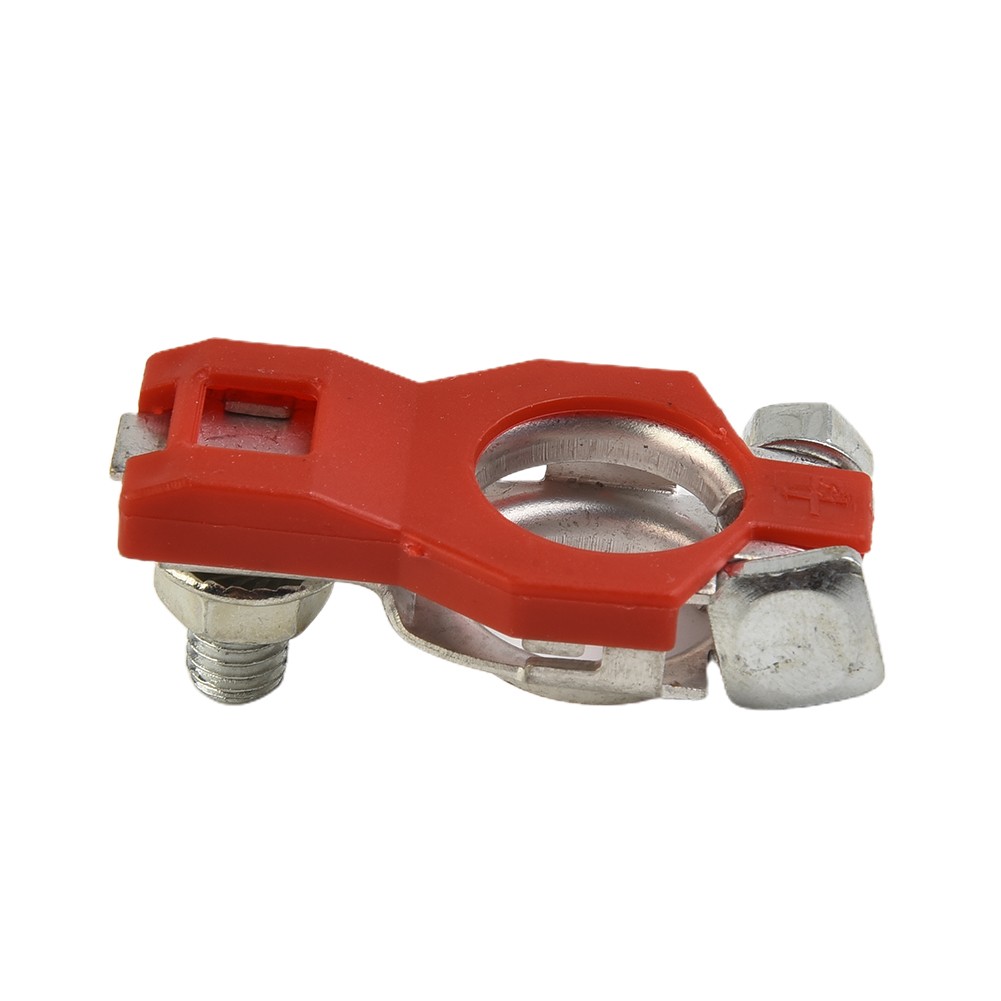 2Pcs Car Battery Terminal Wire Cable Clamp Quick Release Clamp Clip Connector Auto Caravan Boat 12V 24V Positive + Negative Copper Tinned Mingyiq