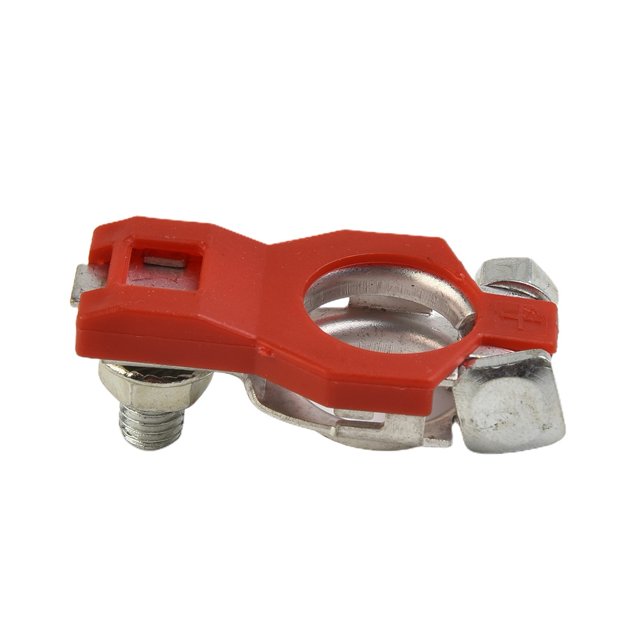 2Pcs Car Battery Terminal Wire Cable Clamp Quick Release Clamp Clip Connector Auto Caravan Boat 12V 24V Positive + Negative Copper Tinned Mingyiq