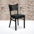 thumbnail image 1 of Bowery Hill Coffee Back Metal Dining Chair in Black, 1 of 8