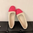 thumbnail image 3 of Casual Shoes For Women, Color-Block Canvas Slip-On Flats with Round Toe and Soft Sole for Spring and Summer, Large Sizes Available, 3 of 5