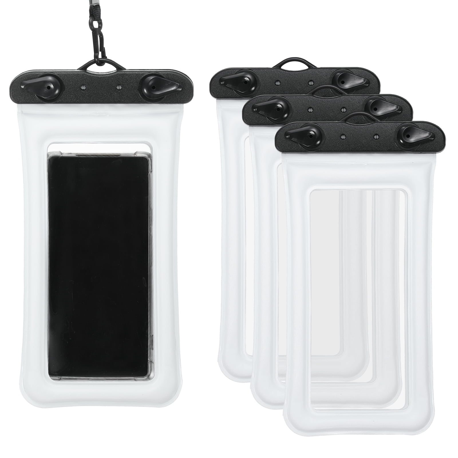 3Pcs Waterproof Phone Pouch Floating Universal Waterproof Phone Case White