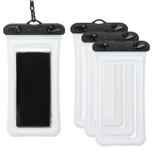 3Pcs Étanche à la poche de téléphone flottante universel étanche étui de téléphone blanc