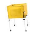 thumbnail image 2 of Lipstore Rolling Sports Ball Cart Convenient Ball Storage Bin for Football Toy Garage Yellow, 2 of 8