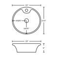 thumbnail image 4 of American Imaginations 19-in. W Above Counter White Bathroom Vessel Sink Set For 1 Hole Center Faucet AI-34338, 4 of 9