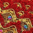 thumbnail image 3 of ziyahi 13mx35mm Bordure en Dentelle Métallique à Sequins textile de Robe de Mariée Ruban Tissu Couture DIY Rouge, 3 of 8