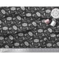 thumbnail image 2 of Soimoi Polyester Crepe Fabric Leaves & Floral Block Print Fabric by Yard 42 Inch Wide, 2 of 3