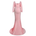 thumbnail image 4 of zanvin Robe de Grossesse pour Femmes, Accessoires de Photographie pour Femmes Enceintes, Robe de Maternité Longue à Épaules Dénudées, 4 of 5