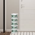 thumbnail image 4 of CQCYD 6-Tier Plastic Shoe Rack, Stackable Multi-Layer Organizer, ABS Resin Narrow Shelf, Ventilated Space-Saving Shoe Rack for Entryway and Closet, 4 of 7