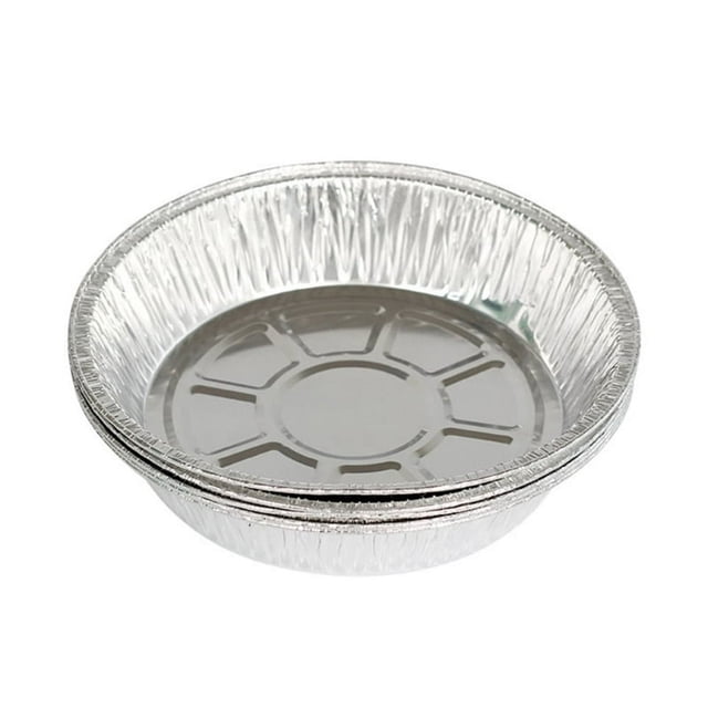 HLONK 10 Pcs Moules à Tarte en Papier D\'aluminium Petits Moules à Tarte Jetables Mini Moules à Tarte Moule Rond pour Cuisson Pâtisserie Rangement et Réchauffage