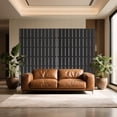 thumbnail image 4 of 72" H x 47" W Freestanding Metal Privacy Screen - Rustproof Weather-Resistant, 0.39" Gap Decorative Fence for Patio & Garden, 4 of 7