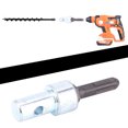 thumbnail image 1 of Drill Bit Adapter, Square 4 Pits Electric Hammer Adapter, Durable For Connector Tool Diy Enthusiasts Electric Hammer To Earth Auger Workers, 1 of 8