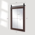 thumbnail image 2 of Costway 30"x22" Wall Mount Mirror Decor Vanity Mirror Wood Frame Barn Door Style Walnut, 2 of 9
