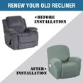 thumbnail image 3 of Super Stretch Recliner Couch Covers Chair Cover Form Fitted Non Slip Reclining Slipcovers for Standard Large Recliner, Soft Thick, 3 of 7