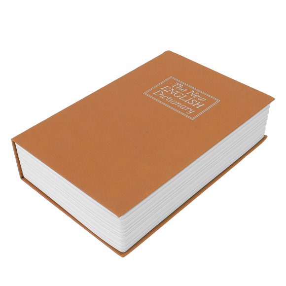 Boîte de Rangement pour Livres, Grande Taille en Acier Inoxydable, Serrure à Combinaison Haute Simulation pour Bijoux Rouge, Marron
