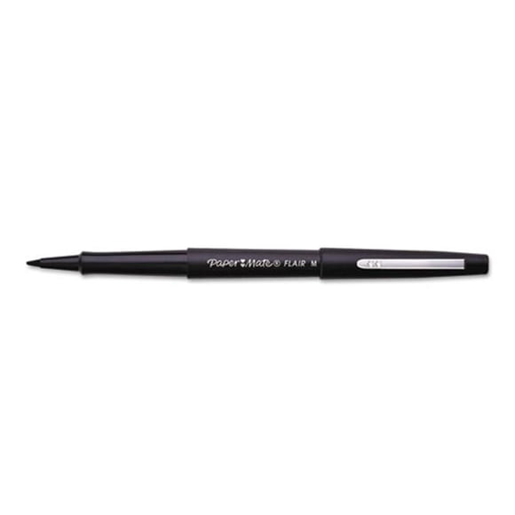 Paper Mate Flair Felt Tip Marker Pen, Medium Point, 1.4 mm, Black Ink, 36 Count