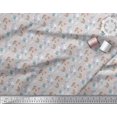 thumbnail image 3 of Soimoi Gray Viscose Chiffon Fabric Bear Animal Decor Fabric Printed Yard 42 Inch Wide, 3 of 3