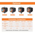 thumbnail image 4 of Tignapoo Clé de Couple Numérique avec Adaptateurs de 1/2 Pouces vers 1/4 Pouces et 3/8 Pouces, Conversion Multi-Unités, Alarme Sonore et Lumineuse, Modes Doubles, Conception Noire et Orange (Pile Non Incluse), 4 of 6