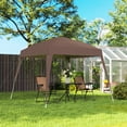 thumbnail image 2 of Outsunny 8' x 8' Pop Up Canopy Foldable Outdoor Canopy Tent w/ Bag, Coffee, 2 of 10