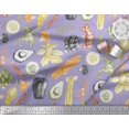 thumbnail image 3 of Soimoi Blue Cotton Poplin Fabric Mixed Vegetable Printed Fabric 1 Yard 56 Inch Wide, 3 of 3