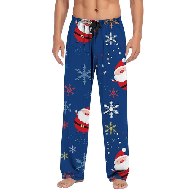 Kcodviy Pantalon Décontracté de Noël pour Homme Pantalon Technique Pyjama pour Homme avec Cordon de Serrage Poches Pantalon pour Homme 42X34 Pantalon de Noël