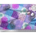 thumbnail image 2 of Soimoi polyester Crepe Fabric Mandala & Paisley Patchwork Print Fabric by Yard 42 Inch Wide, 2 of 3