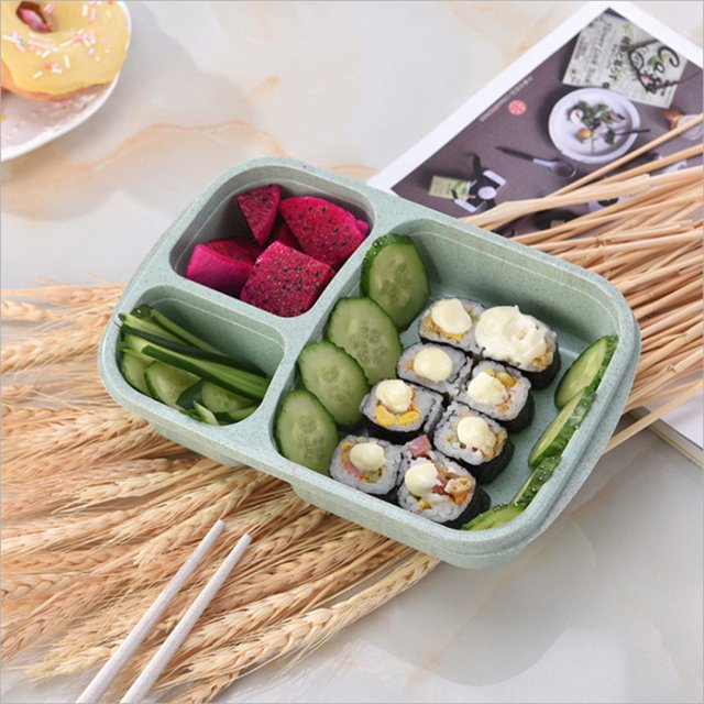 Meitianfacai Lunch Box Food Container, Microwave Bento Lunch Box Picnic Food Fruit Container Storage Box For Kids Adult