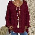 thumbnail image 1 of RKSTN Sweaters for Women Fashion Loose Large Size Color Hood Long Sleeves Sweater Tops Fall Sweaters, 1 of 8